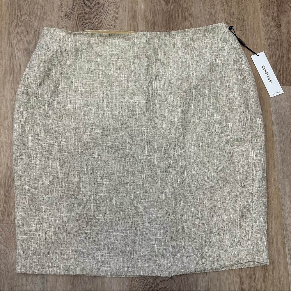 Calvin Klein Cream Pencil Skirt for Work
